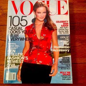 October 2001 Vogue magazine, never read.